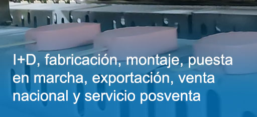 I+D, fabricación, montaje, puesta en marcha, exportación, venta nacional y servicio posventa